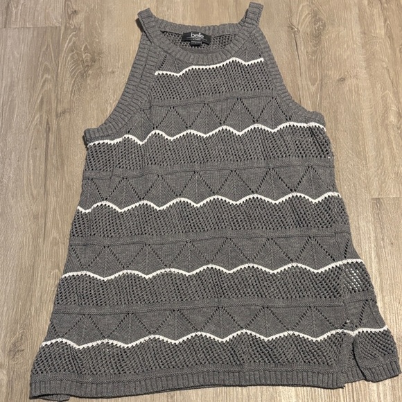 Belldini Gray and White Knit Dress - Picture 1 of 2